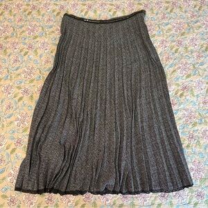 Vintage Ecologie Brown Pleated Women’s Maxi Skirt